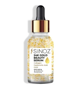 Sinoz 24K Altın Parçacıklı Kırışıklık Karşıtı Kolajen Serum - En iyi yüz serumu